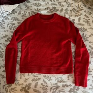 Lululemon Cashmere Slim Fit Crewneck Sweater - Dark Red